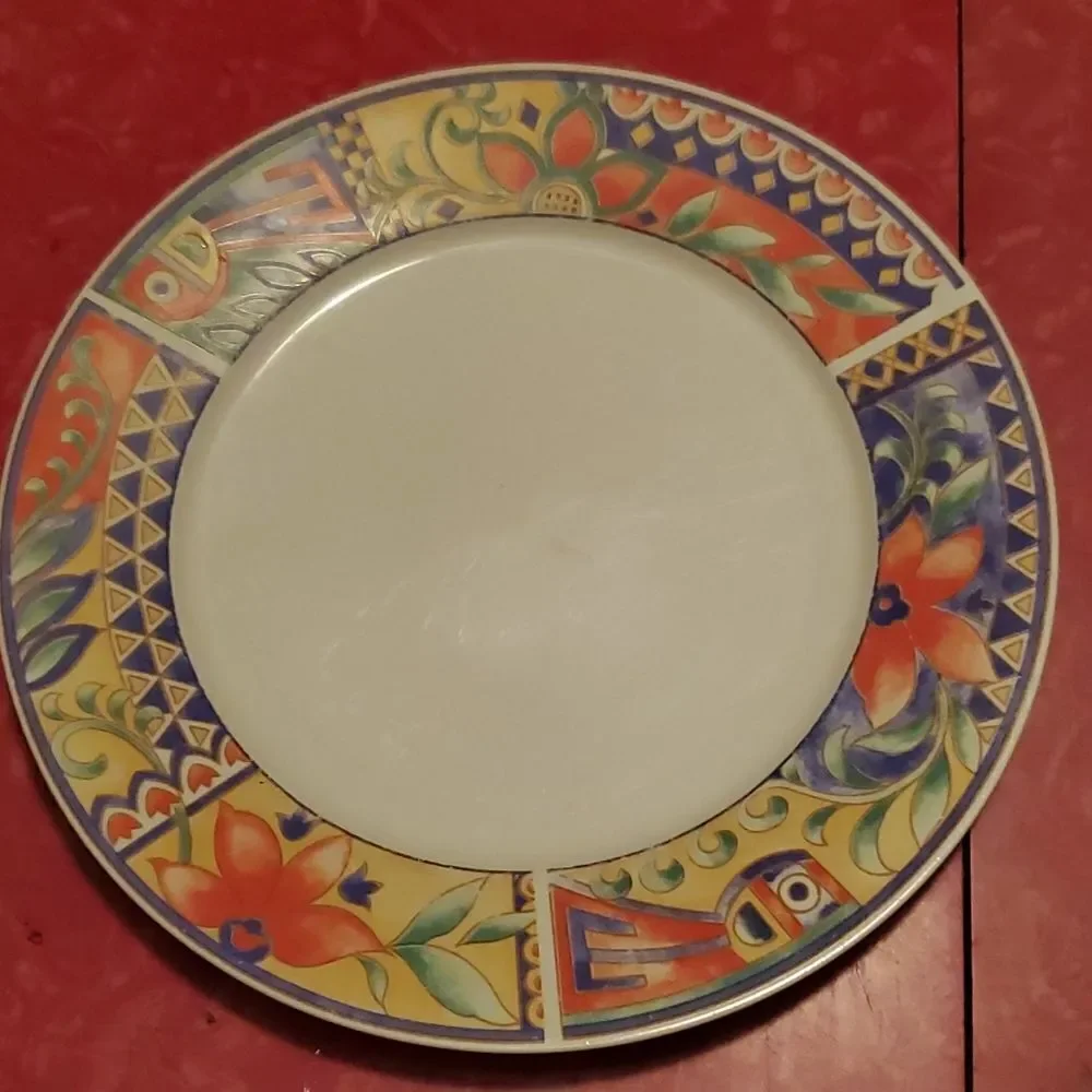 Lynns Stoneware Savanna Rim Dinner Plate 10 5/8